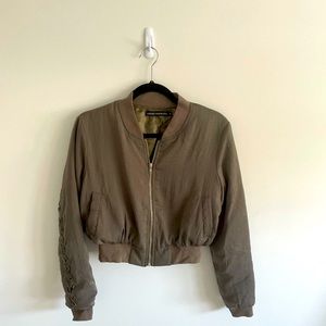 Naked Wardrobe Olive Bomber Jacket